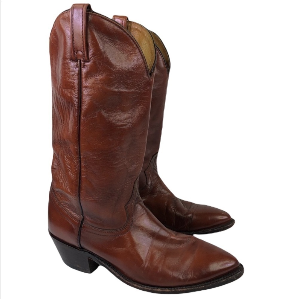 Acme Brown Leather Pull On Boots